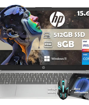 Laptop Hp Intel Core I5-1235u 512gb Ssd 8gb Ram W11h + Kit (Reacondicionado)