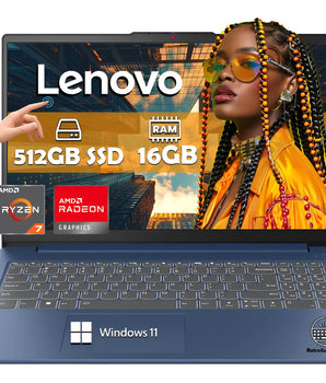 Laptop Lenovo AMD Ryzen 7-7730u 16gb RAM 512gb SSD 15,6'' Tactil Win 11 Color Azul