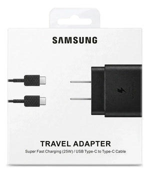 Cargador Original Samsung 25W USB-C EP-TA800NBEGUS Negro