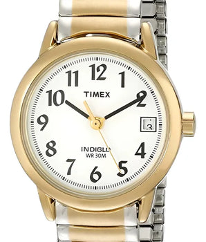 Reloj Analogico TIMEX Easy Reader 25mm indiglo banda extendible acero inoxidable dorado e plata