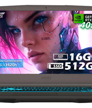 Laptop Msi Gamer 15 Core I5 13420h Rtx 4050 16gb 512gb Ssd - Gris