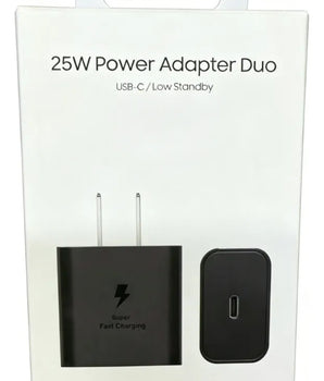 Cargador Original Samsung 25W Carga Súper Rápida USB-C con Cable EP-T2510 Negro