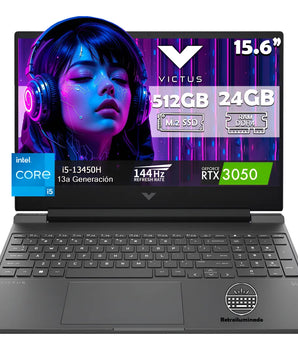 Laptop Hp Victus Gamer Intel I5-13420h 512gb 24gb Rtx3050 - Gris