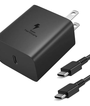 Cargador Original Samsung 45W USB-C con Cable 5A 1.8 m EP-T4511XBEGCA Negro