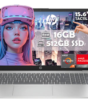 Laptop Hp 15-fc0047wm Amd Ryzen 7-7730u 512gb 16gb Ram Touch Plateado