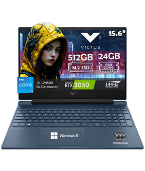 Laptop Hp Victus Gaming Intel Core I5 12450h 512gb Ssd 24gb Ram Nvidia Geforce Rtx 3050 Windows 11 Home