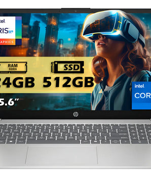 Laptop Hp 15-fd0557rn Intel Core I7-1255u 512gb Ssd 24gb Ram Full Hd 1920x1080px Gráficos Intel Iris Xe Windows 11 Home