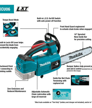 Motosierra Eléctrica Makita Xcu06sm1 Verde Azul