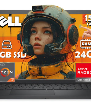 Laptop Dell 3535 Amd Ryzen 7-7730u 512gb Ssd 24gb Ram Touch - Negro
