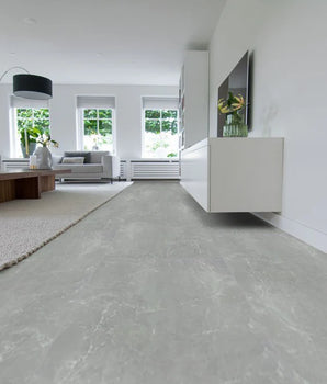 Piso SPC Gran Formato Gris Claro Mármol